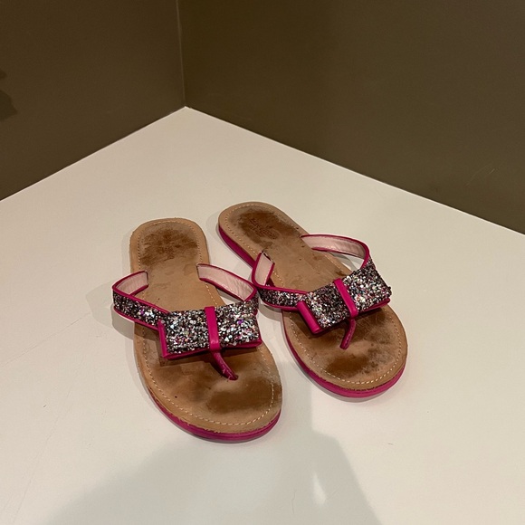 Kate Spade glitter sandals with bows - Picture 2 of 8